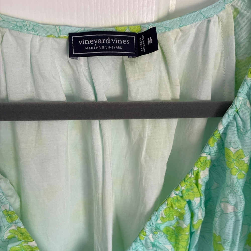 Vineyard Vines spring floral puff sleeve mini dress M - Picture 5 of 13